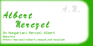 albert merczel business card